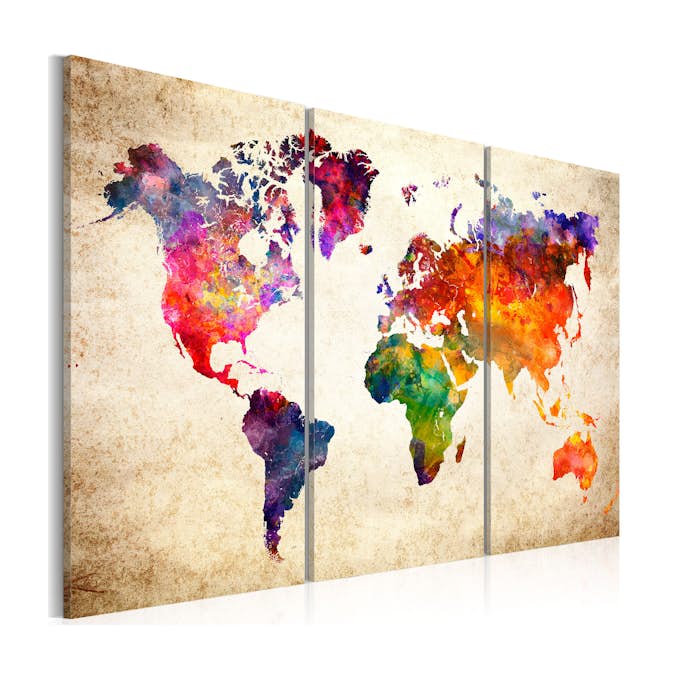 Tavla Arkiio The World's Map In Watercolor