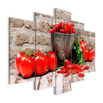 Tavla Arkiio Red Vegetables Brick 5 delar