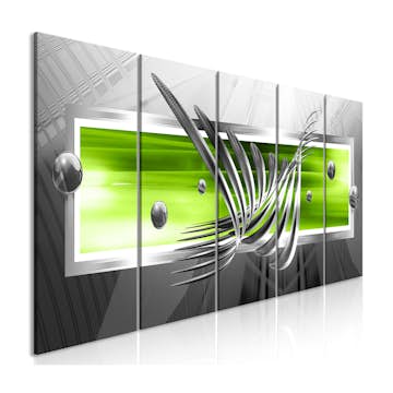 Tavla Arkiio Silver Wings Narrow Green 5 delar