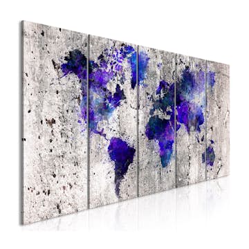 Tavla Arkiio World Map Ink Blots 5 delar