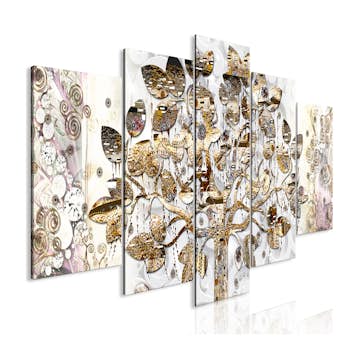 Tavla Arkiio Tree Of Happiness Wide 5 delar 225x100