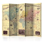 Rumsavdelare Arkiio Nouvelle Carte Du Monde 225x172 cm