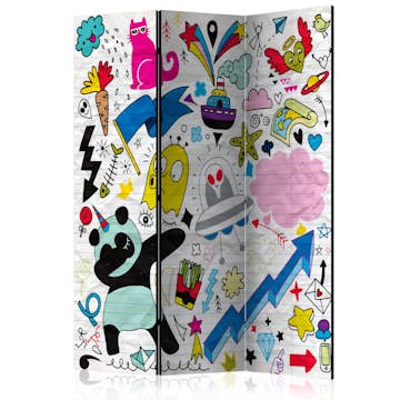 Rumsavdelare Arkiio Energetic Panda 135x172 cm