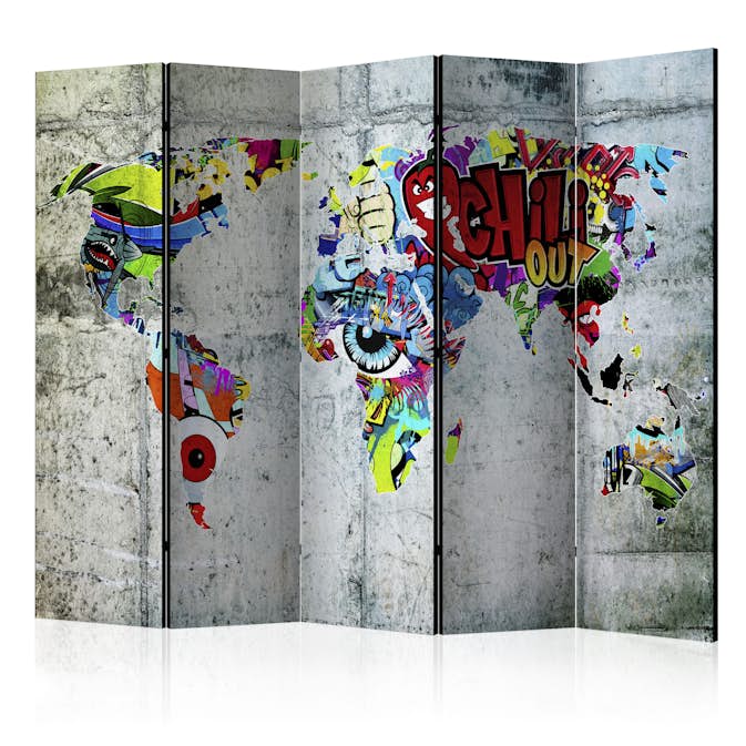 Rumsavdelare Arkiio Graffiti World 225x172 cm