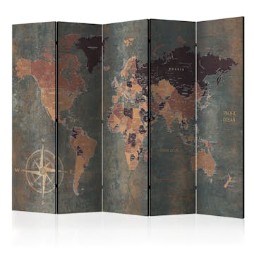 Rumsavdelare Arkiio Map in Browns and Greys 225x172 cm