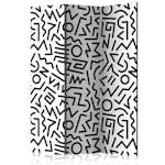 Rumsavdelare Arkiio Black And White Maze 135x172 cm
