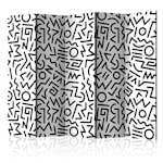 Rumsavdelare Arkiio Black and White Maze II 225x172 cm