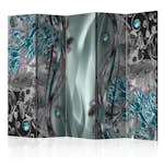 Rumsavdelare Arkiio Floral Curtain Turquoise II 225x172 cm