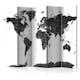 Rumsavdelare Arkiio Black and White Map II 225x172 cm