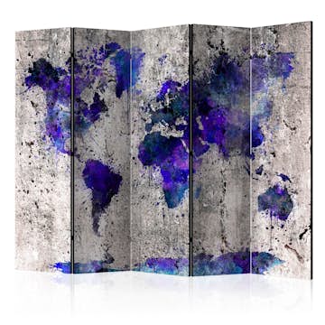 Rumsavdelare Arkiio World Map Ink Blots II 225x172 cm