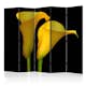 Rumsavdelare Arkiio Two Yellow Calla Flowers On A Black Background II 225x172 cm