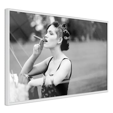 Poster Artgeist Affisch Woman with Cigar