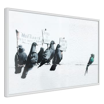 Poster Artgeist Affisch Xenophobic Pigeons