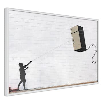 Poster Artgeist Affisch Flying Fridge