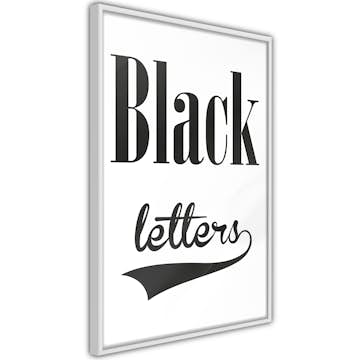 Poster Artgeist Affisch Black Letters