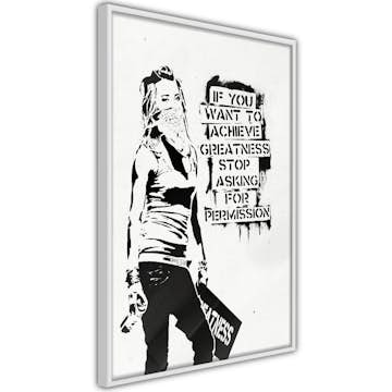 Poster Artgeist Affisch Girl with Graffiti