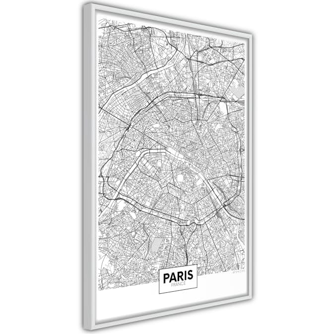 Poster Artgeist Affisch Map of Paris