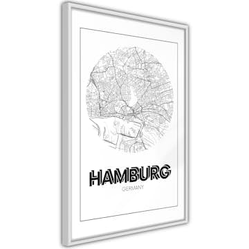 Poster Artgeist Affisch Retro Hamburg