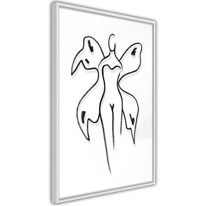 Poster Artgeist Affisch Butterfly Woman