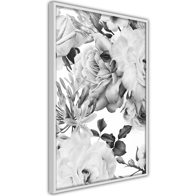 Poster Artgeist Affisch Monochrome Flowers