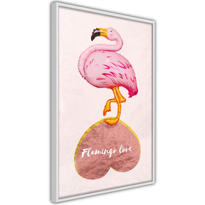 Poster Artgeist Affisch Flamingo in Love