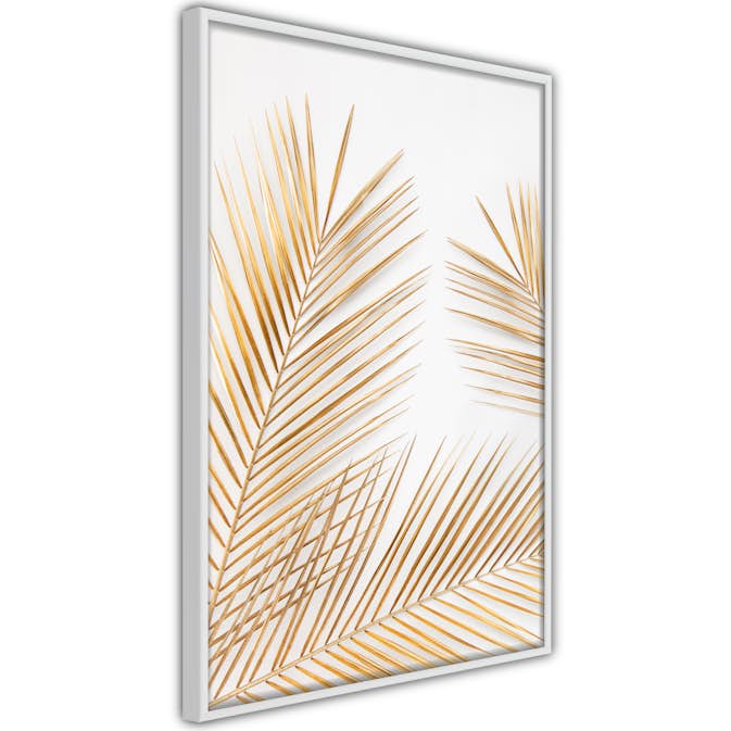 Poster Artgeist Affisch Golden Palm Leaves