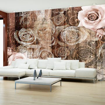 Fototapet Arkiio Old Wood & Roses