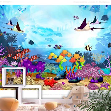 Fototapet Arkiio Självhäftande Underwater Fun
