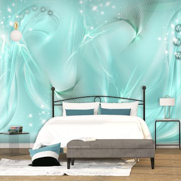 Fototapet Arkiio Självhäftande Enchanted Turquoise