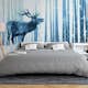 Fototapet Arkiio Deer in the Snow (Blue)