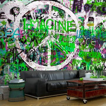 Fototapet Arkiio Green Graffiti