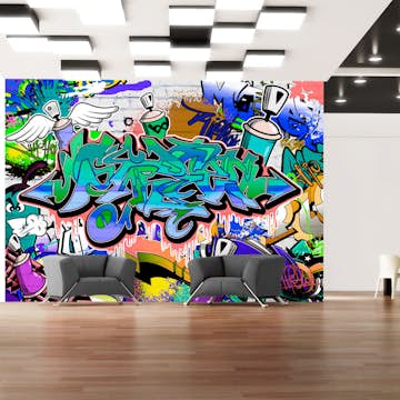 Fototapet Arkiio Graffiti: Blue Theme