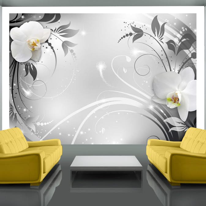 Fototapet Arkiio Orchids On Silver