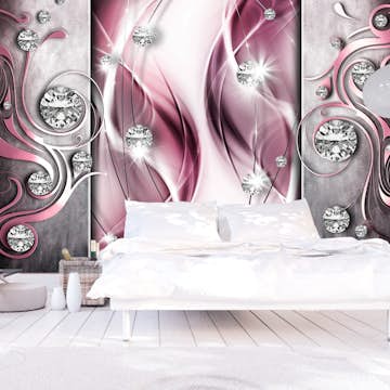 Fototapet Arkiio Självhäftande Pink And Diamonds