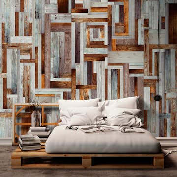 Fototapet Arkiio Labyrinth of wooden planks 50x1000 cm