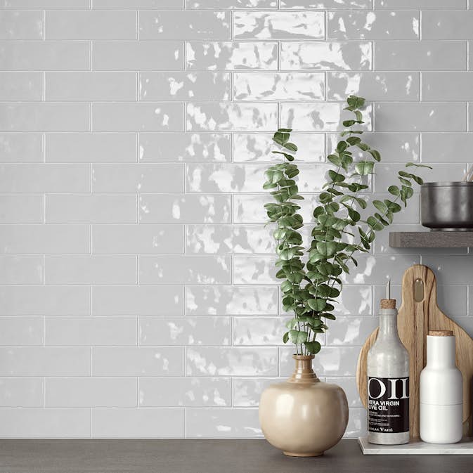 Kakel Tenfors Lineo White Blank 6,5x20 cm