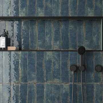 Kakel Tenfors Vibrant Blue Blank 7x28 cm