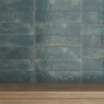 Kakel Tenfors Vibrant Green Blank 7x28 cm