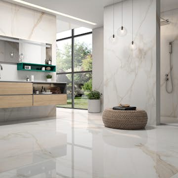 Klinker Tenfors Tholos Gold Blank Marmor 120x120 cm