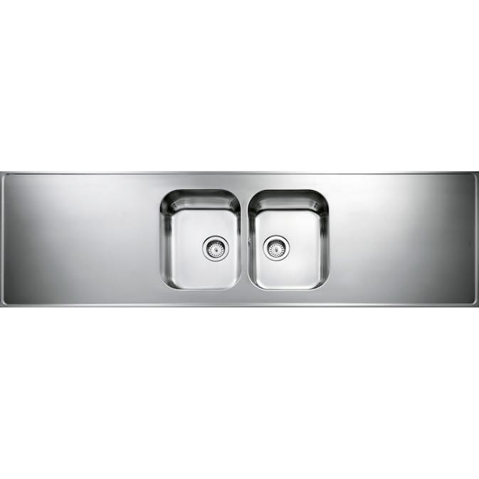 Heltäckande Diskbänk Intra Atlantic H 610 Centrerad med Korgventil & Vattenlås