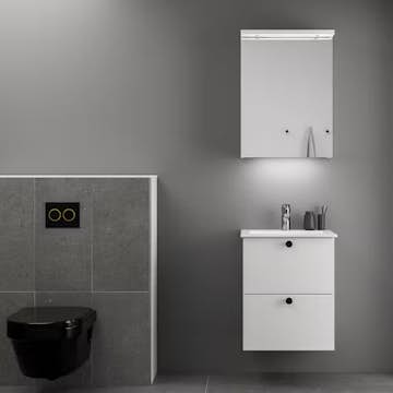 Tvättställsskåp Temal Astra med Tvättställ och Spegelskåp Highlight