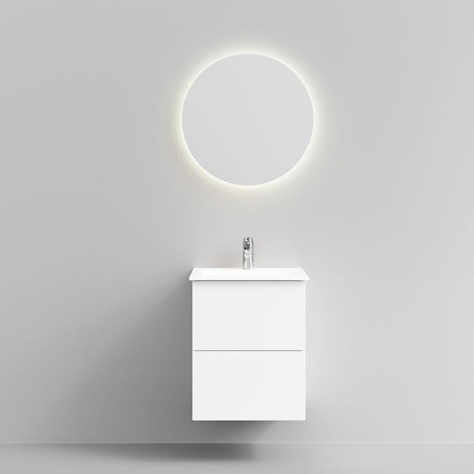 Tvättställsskåp Temal Astra med Tvättställ och Spegel Halo