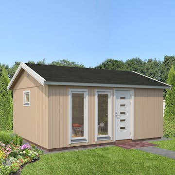 Attefallshus Palmako Charlotte 21,5 m² i Obehandlat Trä med Sadeltak