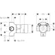 Inbyggnadsdel Hansgrohe för Quattro Fyrvägsventil