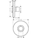 Inbyggnadsblandare Axor ShowerSelect Rund Highflow