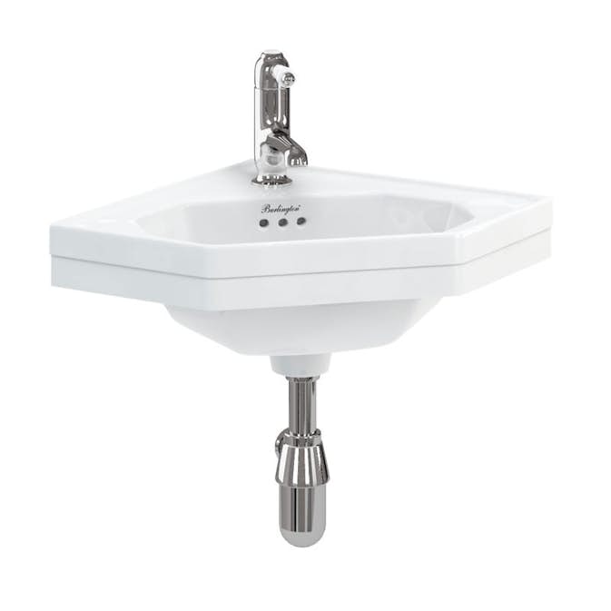 Tvättställ Burlington B10 598 mm Hörnmontage