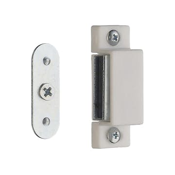 Magnetlås Beslagsboden Vit 2-pack