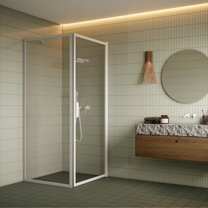 Duschhörn Hietakari Bläk 755 New York Fast Vägg och Vändbar Dörr