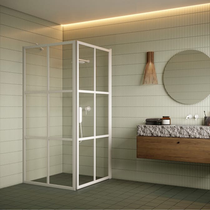 Duschhörn Hietakari Bläk 765 Paris Fast Vägg och Vändbar Dörr