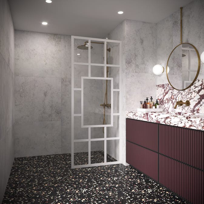 Duschvägg Hietakari Bläk 800 Shanghai Fast